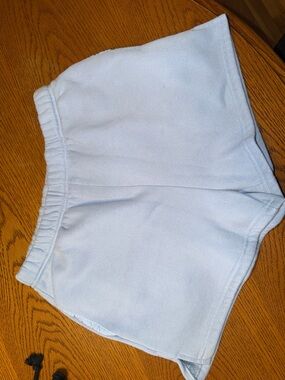 SHEIN Light Blue Casual Elastic-Waist Shorts